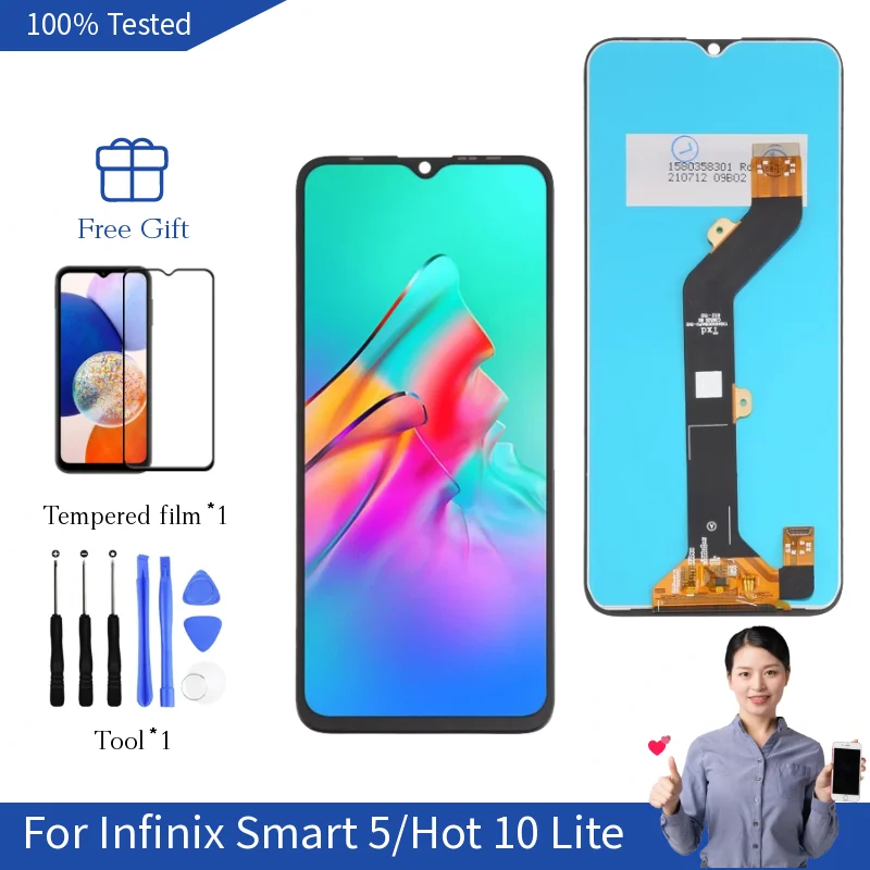 Сменный сенсорный экран X657 для Infinix Smart 5 дисплей X657B X657C дигитайзер для Infinix Hot 10 Lite 6,6