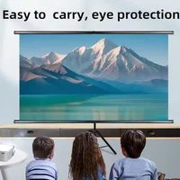 72-inch projection screen with stand, 16:9 aspect ratio, foldable and wrinkle-resistant, washable, portable, suitable for indoor - Image 3
