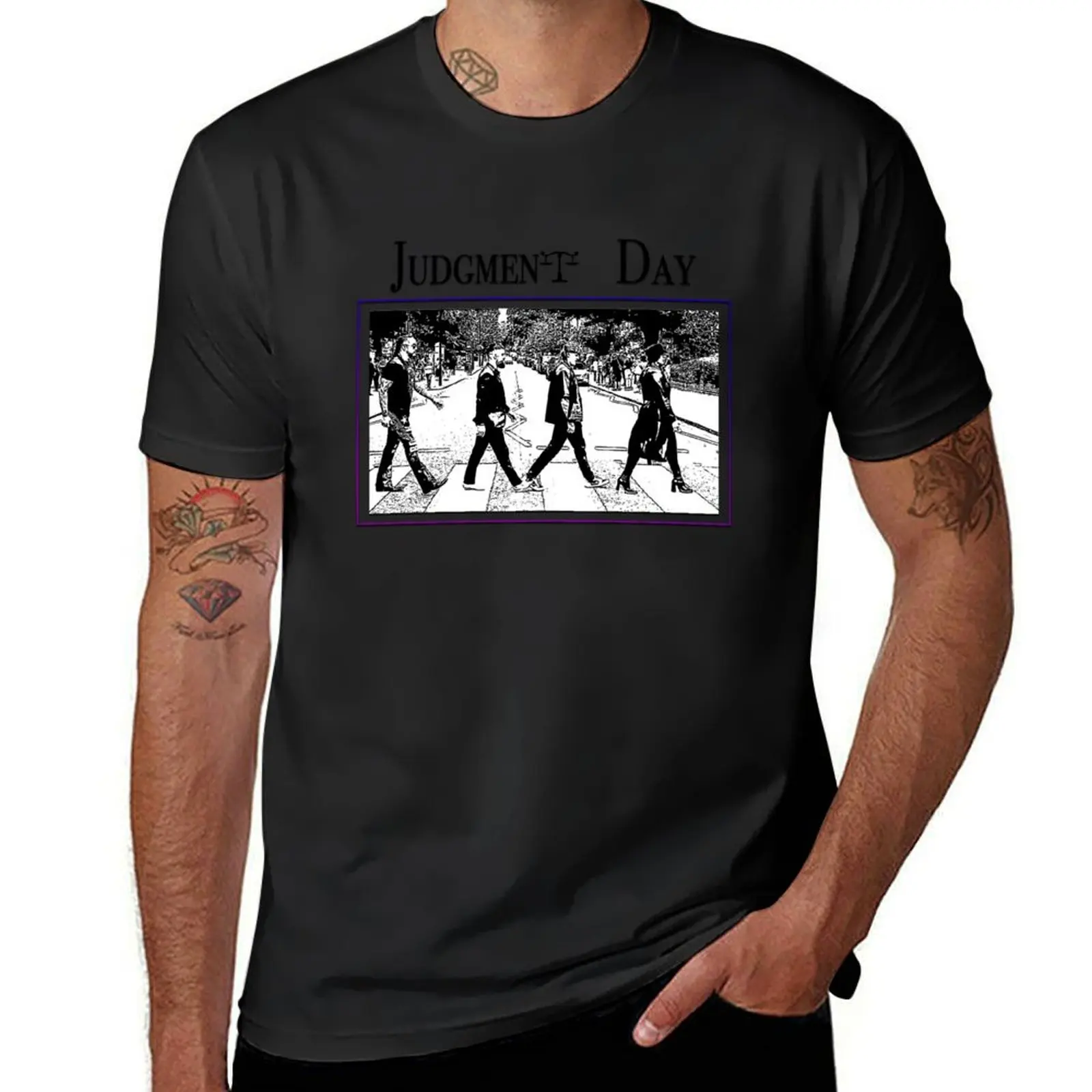 Judgment Day on Abbey Road (FanArt) T-Shirt new edition funnys customizeds cute tops mens graphic t-shirts pack