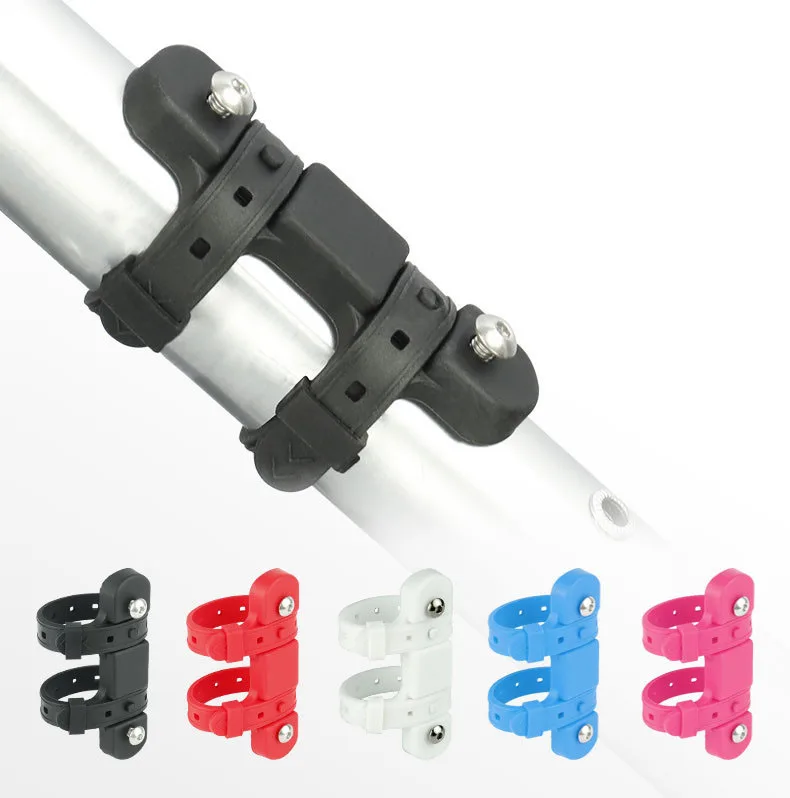 Description Picture 3 of itemBicycle Water Bottle Holder Adaptor Silicone Bottle Cage Strap Seatpost Fork Frame Multi Location Mounting Bike Parts 5 Colors