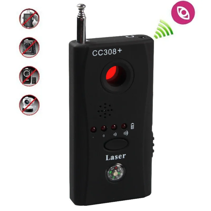 

Camera Hidden Finder Anti Spy Bug Detector CC308 Mini Wireless Signal GSM GPS Device Privacy Blocker Radio Scanner Rf Spyfinder