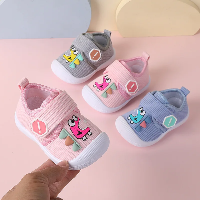 baby shoes sneakers shoes soft sole shoes 0-36 months infant toddler shoes walking with sound light baby girl pink cute shoes newborn boy soft sneakers cartoon print