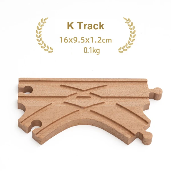 Deluxe Wooden Train Track Accessories Set for Kids - Premium Quality Railway Toys