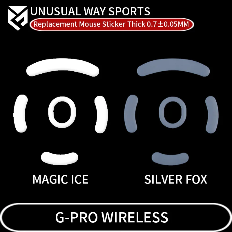 Unusualwaysports Mouse Pattini Piedi Logitech G Pro Wireless Glides Curve Edge Magic Ice Silver Fox Version Gpw