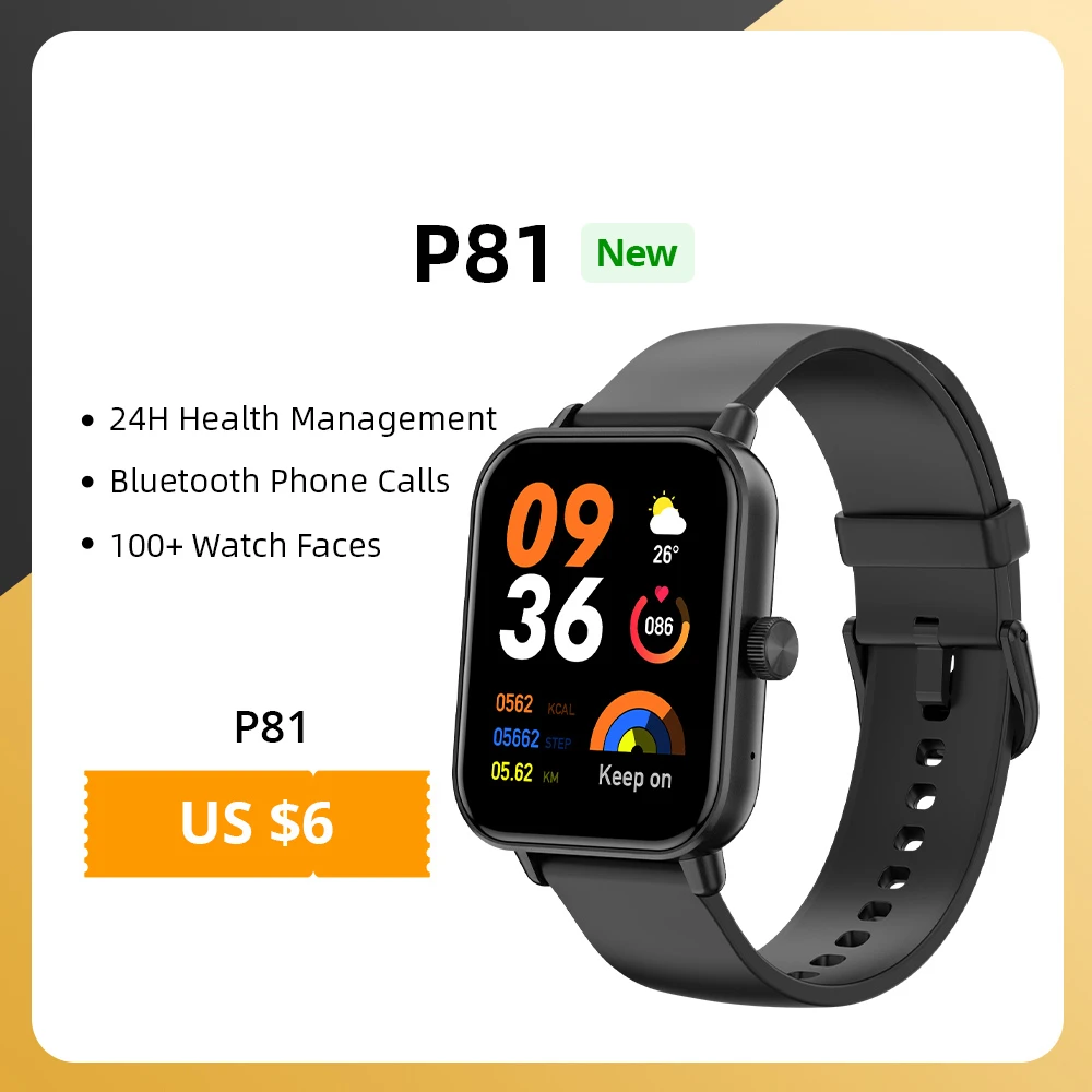 

2024 New P81 Voice Calling Smart Watch Ultra 1.9 inch Screen 24H Health Monitor 100+ Sports Modes 100+ Watch faces Smartwatch