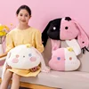 Cute Cloud shape two-tone Bunny Plush Throw Pillow Toy Kawaii Stuffed Animals Long Ear Rabbit Room Decor Sleeping Doll Kids Gift 6