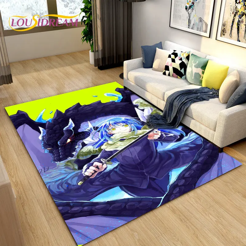 

I Got Reincarnated As A Slime Anime Area Rug,Carpet Rug for Living Room Bedroom Sofa Doormat Decoration, Kids Non-slip Floor Mat