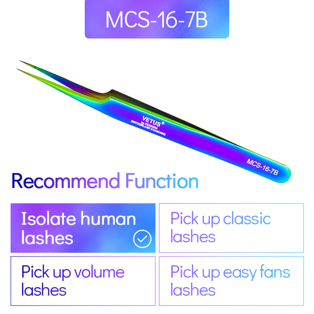 Vetus MCS All size single pack tweezers for eyelash extensions