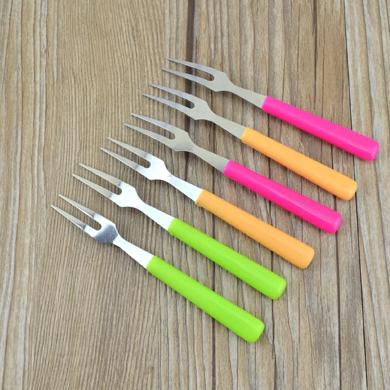 Fruit Fork 6Pcs Fruit Fork Stainless Steel Cake Dessert Forks Used For Cake Party Snail Restaurant