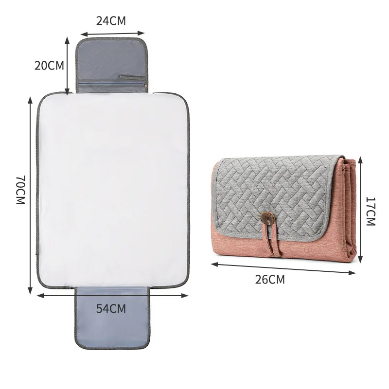 Portable Multifunction Foldable Waterproof Changing Pad for Newborn Baby