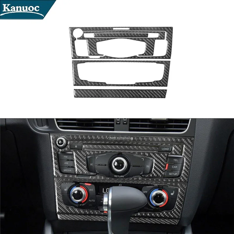 

Для Audi Q5 2009-2017 без навигации, карбоновое волокно, CD-плеер, радио, наклейки, рамка, Автомобильный интерьер, декоративные аксессуары