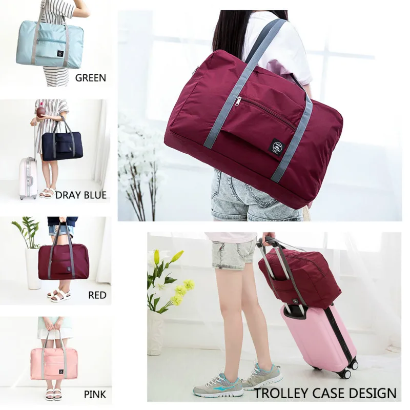 Nylon Foldable Travel Bag Unisex Large Capacity Luggage Women Waterproof Handbags Men
