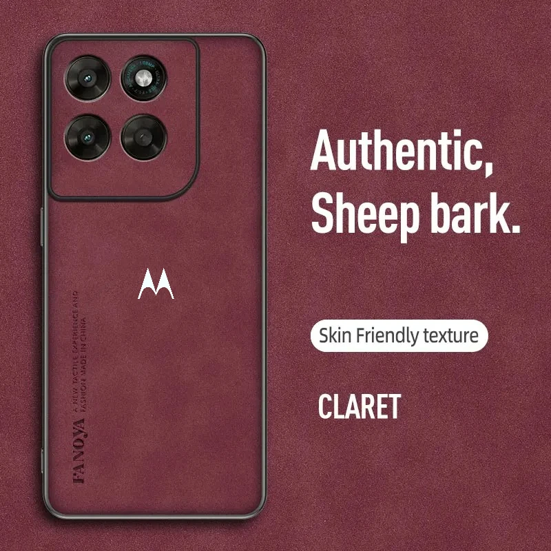 Premium Sheepskin Leather Business Logo Shockproof Slim Case
