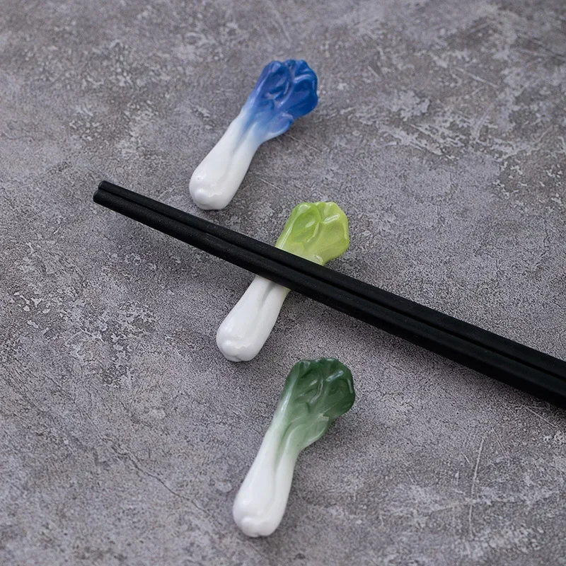 Ceramic Chopstick Holder Japanese Style Mushroom Chili Vegetable Chop Stick Racks Kitchen Decorative Spoon Fork Rest Tableware