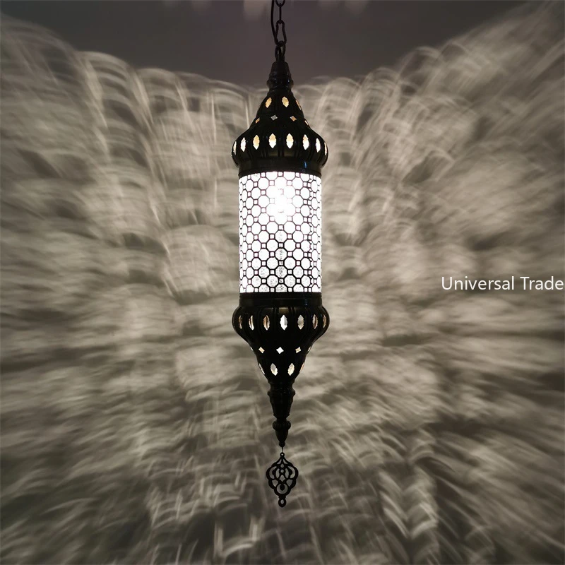 Lampadario Vintage Tiro Kiye Romantico Caffetteria Lampadario Decorativo In Vetro Lampadario Intagliato In Ferro Per Camera Da Letto