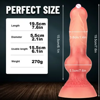 Hot Selling Wolf/Dog Dildo Sex Toys For Women Men Masturbators Thrust Vagginal Anal Butt Plug Fake Penis Faloimetor For Women 6