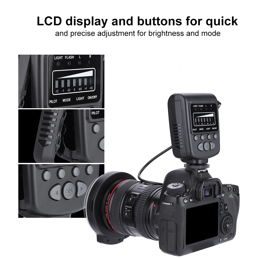 Camera Ring Flash FC-100 Portable Universal LED Ring Flash Video Camera Fill Light Kit Photography Accessor DSLR