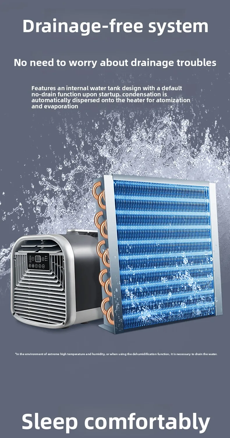 Factory Price Mini Portable Air Conditioner 5100BTU Solar Powered Camping Tent Indoor Outdoor Small Room