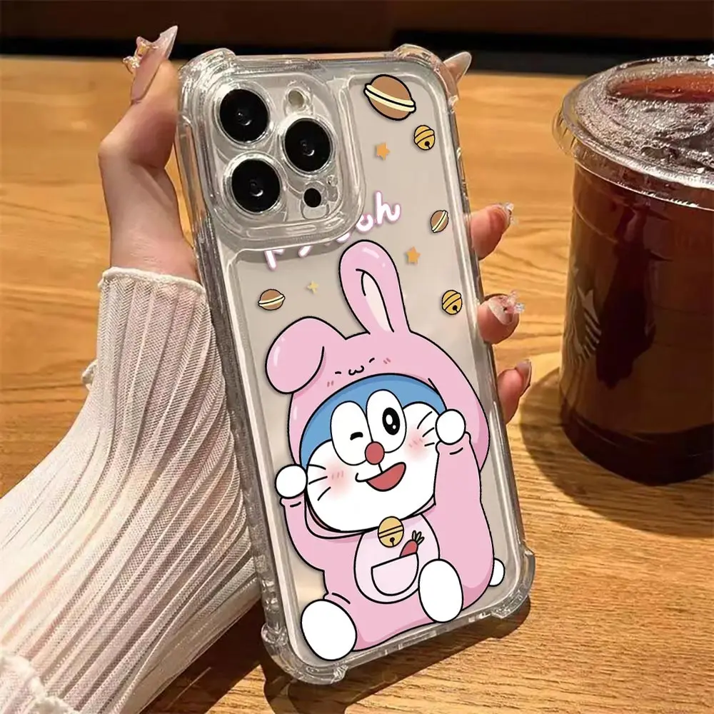 Transparent Cartoon D-Doraemon Cat Phone Case Cover