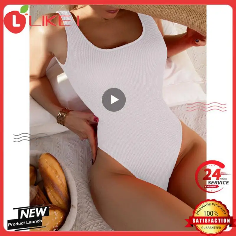 

1PCS Sexy Solid Swimwear Female One Piece Swimsuit Closed Push Up Women's Swimming Bathing Suits Bodysuit Beach Pool Bather 2022
