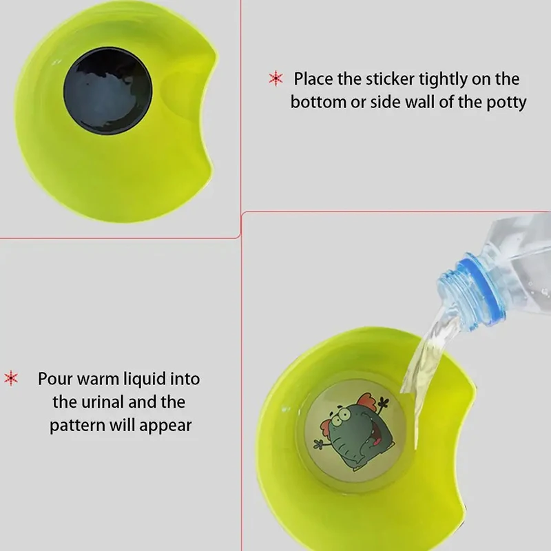 Color Changing Toilet Sticker Thermochromic Toilet Sticker Urinal Training Waterproof Color Changing For Kid Potty