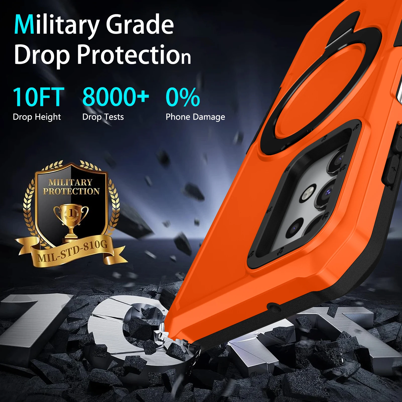Universal Armor Shockproof Case with Bracket Cover