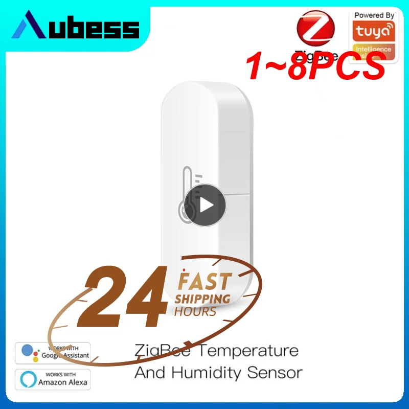 

1~8PCS Tuya Temperature Humidity Sensor Monitoring Reminder Temperature Humidity Via Smart Life Alexa Home