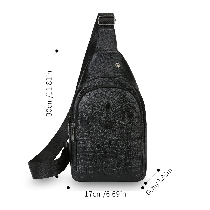 Men's single shoulder bag, crossbody bag, chest bag | Made from durable fabric for easy portability | Suitable for daily commuti