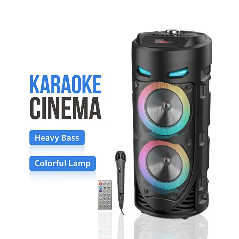 

30W Wireless Column Big Power Stereo Portable Bluetooth Speaker Subwoofer Bass Party Speakers with Microphone Family Karaoke USB