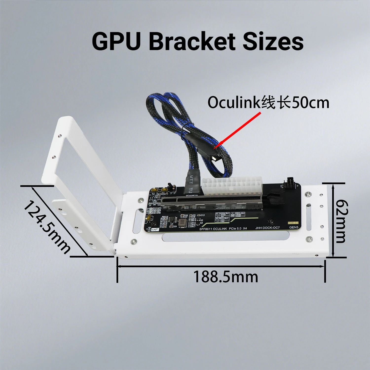 eGPU OCuLink GPU Dock PCIe 5.0 x4 High Speed GDP Notebook
