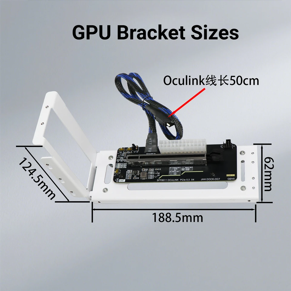 eGPU OCuLink GPU Dock PCIe 5.0 x4 High Speed GDP Notebook Laptop