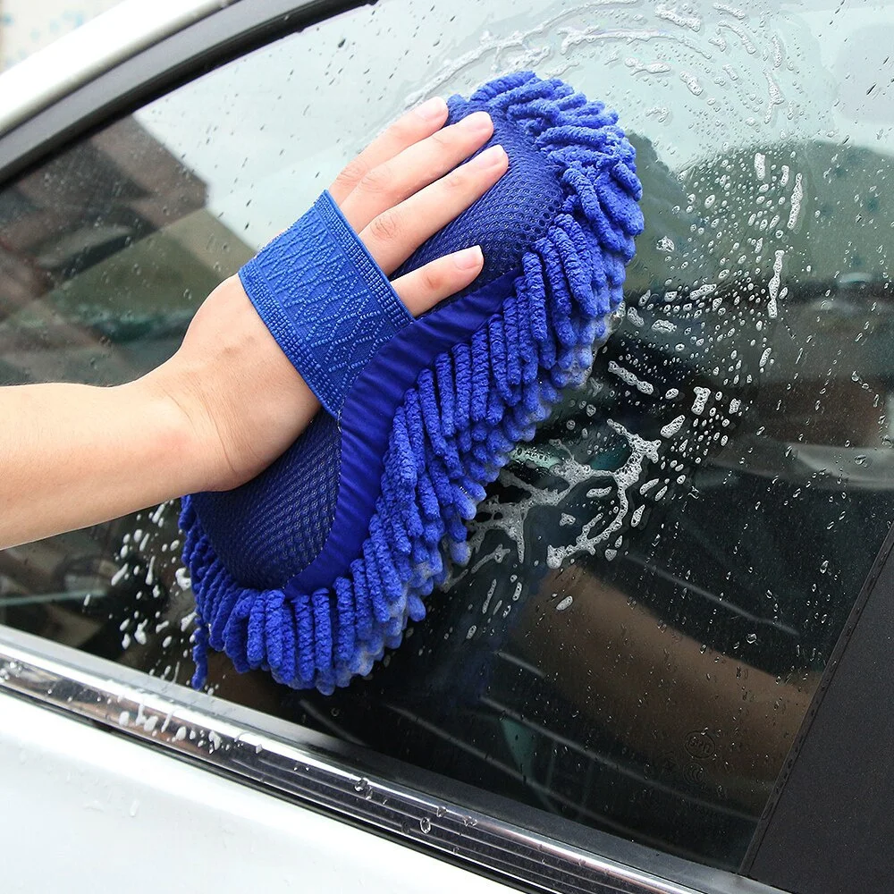 Chenille Microfiber Car and Motorcycle Cleaning Sponge Brush Soft Absorbent Car Cleaning Accessories