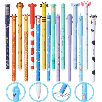 16 Stili 8 Colori Penne Gel Cancellabili, Penne a Forma di Animali Carini, Regalo, Penne Ricaricabili per Disegno, Ideali per Scuola, Classe, Feste, Regali