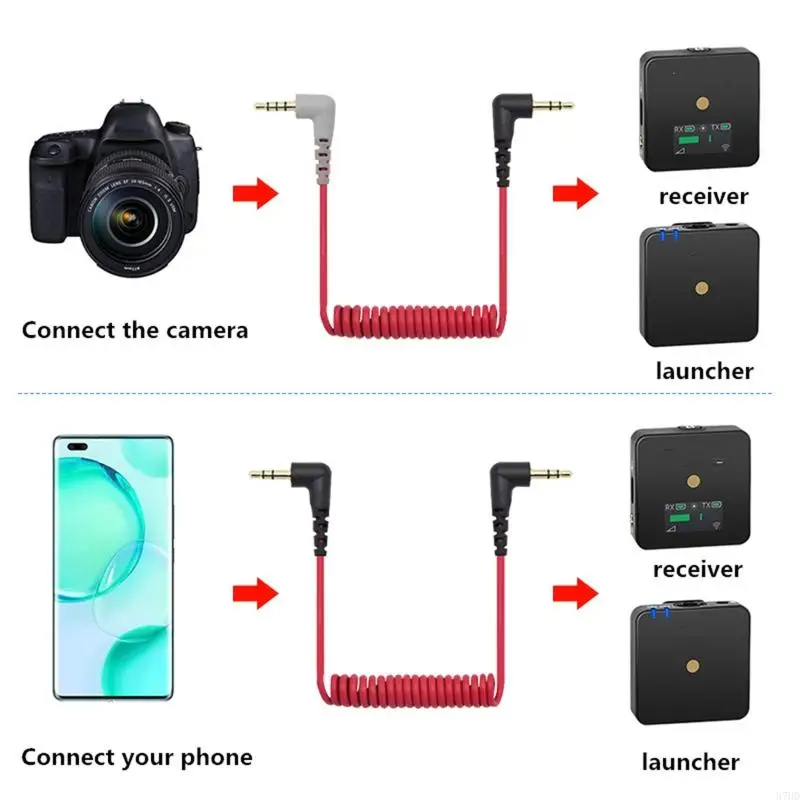 Replacement 3.5mm TRS to 3.5mm TRRS Adapter Cable for RODE SC5 SC7 SC2 SC11 By Video MIC