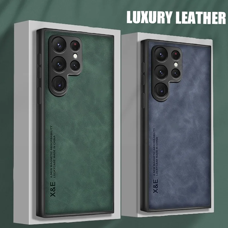 Premium Sheepskin Leather Magnetic Phone Case - Enhanced Protection & Elegance