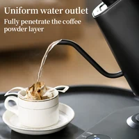 Bouilloire électrique à col de cygne 1000 ml, pour café et thé, 1200 W, théière intelligente avec contrôle de la température, chauffe rapide, 220 V 5