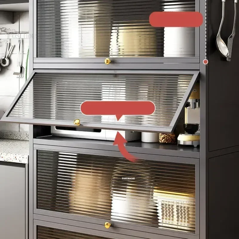 Minimalist Kitchen Cabinets Multi-layer Kitchen Racks Creative Multi-functional Floor-standing Storage Cabinet Furniture