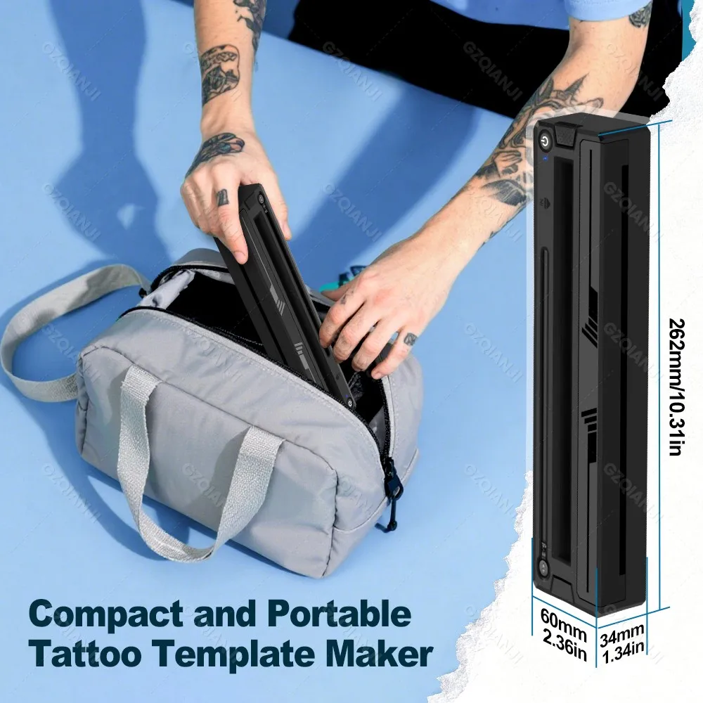 Portable Tattoo Printer Thermal Tattoo Stencil Maker A4 Bluetooth Line Photo Drawing Printing Copier HD Tattoo Transfer Paper