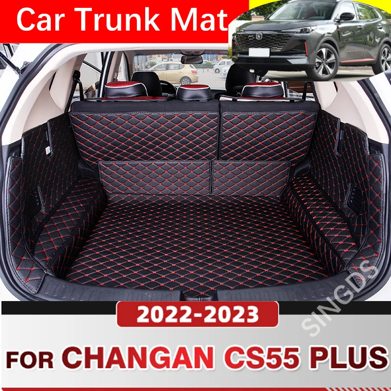 

Auto Full Coverage Trunk Mat For Changan CS55 PLUS 2022 2023 Car Boot Cover Pad Cargo Liner Interior Protector Accessories