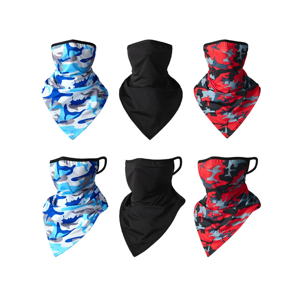 

2023 NEW Summer Sports Ice Silk Sunscreen Ear Triangular Towel Anti-mosquito High Elastic Dust-proof Breathable Riding Mask
