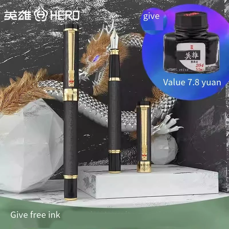 Hero 6006 Fountain Set - Matte Finish Executive Pen, Premium Metal Business Pen For Adults, Smooth Writing,Teacher Gift_voghion.com