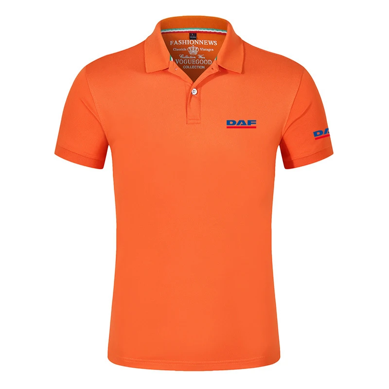 DAF TRUCKS COMPANY TRUCKER Printing Fashion 2023 New Man's Summer Solid Color Short Sleeve Casual All-Match Polo Shirts Tops