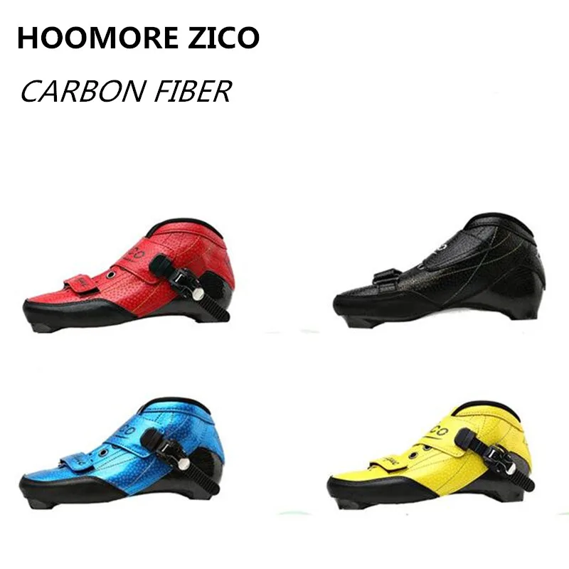 Carbon Fiber Speed Skates Boot 2-Layers Inline Speed Skate Shoes Roller Skating 30-48 Max Foot Length 30cm