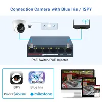 Hikvision POE Switch DS-3E0106P-E (4POE+2CH) 100Mbps Fast Ethernet Unmanaged RJ45 Port DC 48V for Security POE IP Camera NVR  2