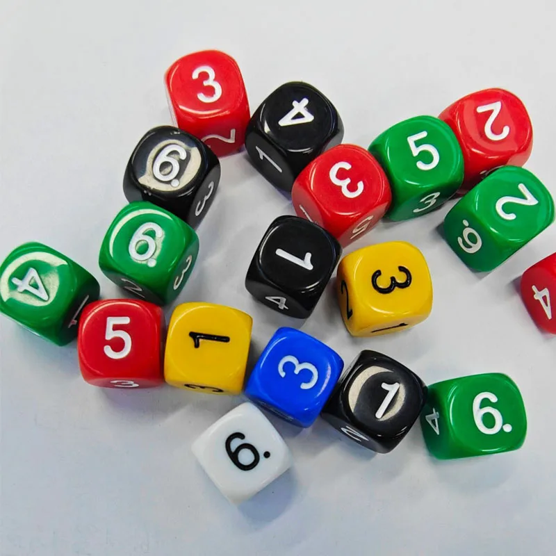 24PCS Math Dice With Numbers 1-6 Montessori Learning Activities Classroom Teaching Supplies Juegos Educativos Para Ni&ntilde;os