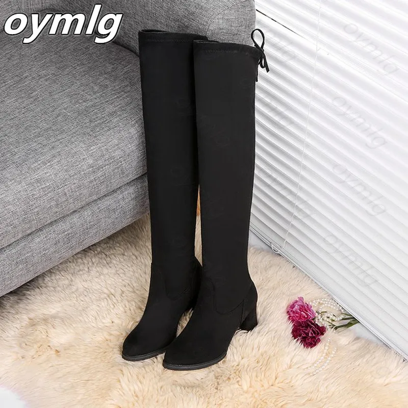 Women Casual Comfortable material Boots Shoes Winter Women Female Round Toe Platform High Heels Pumps Warm Snow Boots Mujer