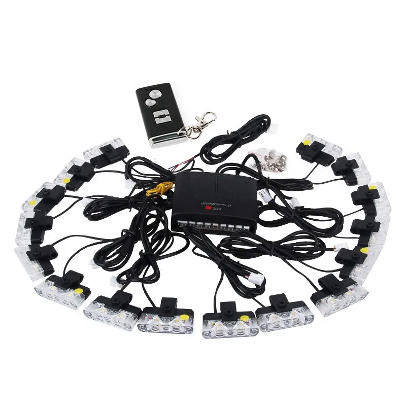 Car LED high brightness and strong light wireless medium network explosion warning light high beam counterattack