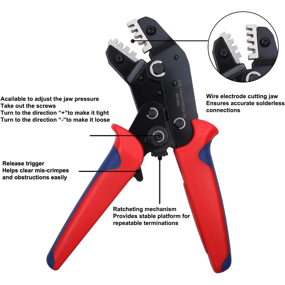 Crimp Terminal Car pin Connector 1/1.5/1.8/2.2/2.8/3.5mm Electrical Non-Insulated Plug Male Female Pins Removal & Pliers 1168pcs