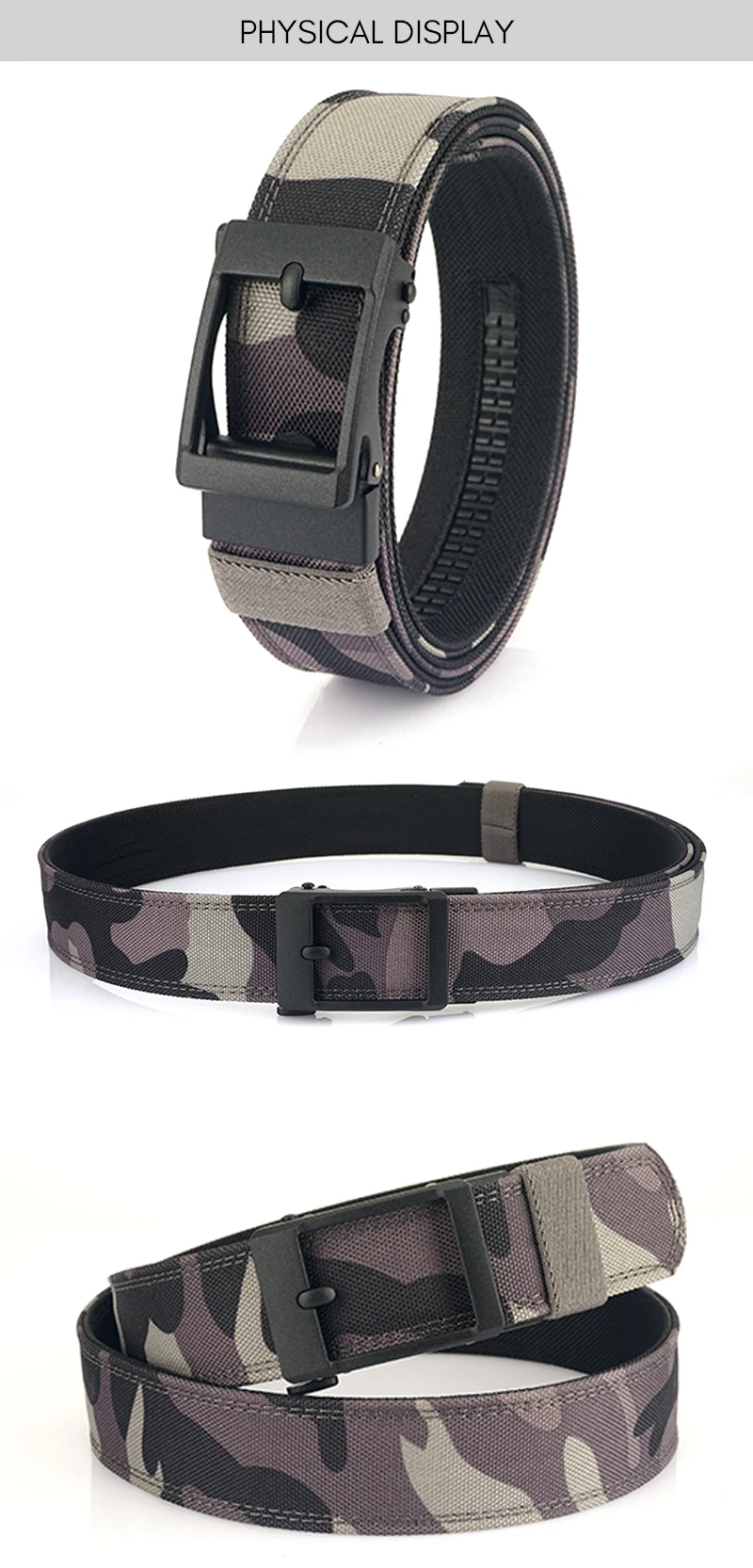 KOLBER Hard Tactical Belt for Men Metal Automatic Buckle Military Gun Belt 1100D Nylon Outdoor IPSC Belt Casual Waistband Male