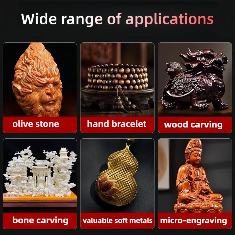 6종 금속 보석 조각 연마 밀링 커터 보석 제작 조각 비트 버 도구 (보석공, 금세공 도구용)